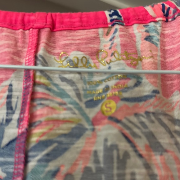 Lilly Pulitzer Pink Palm Print Swim Coverup - Picture 3 of 5